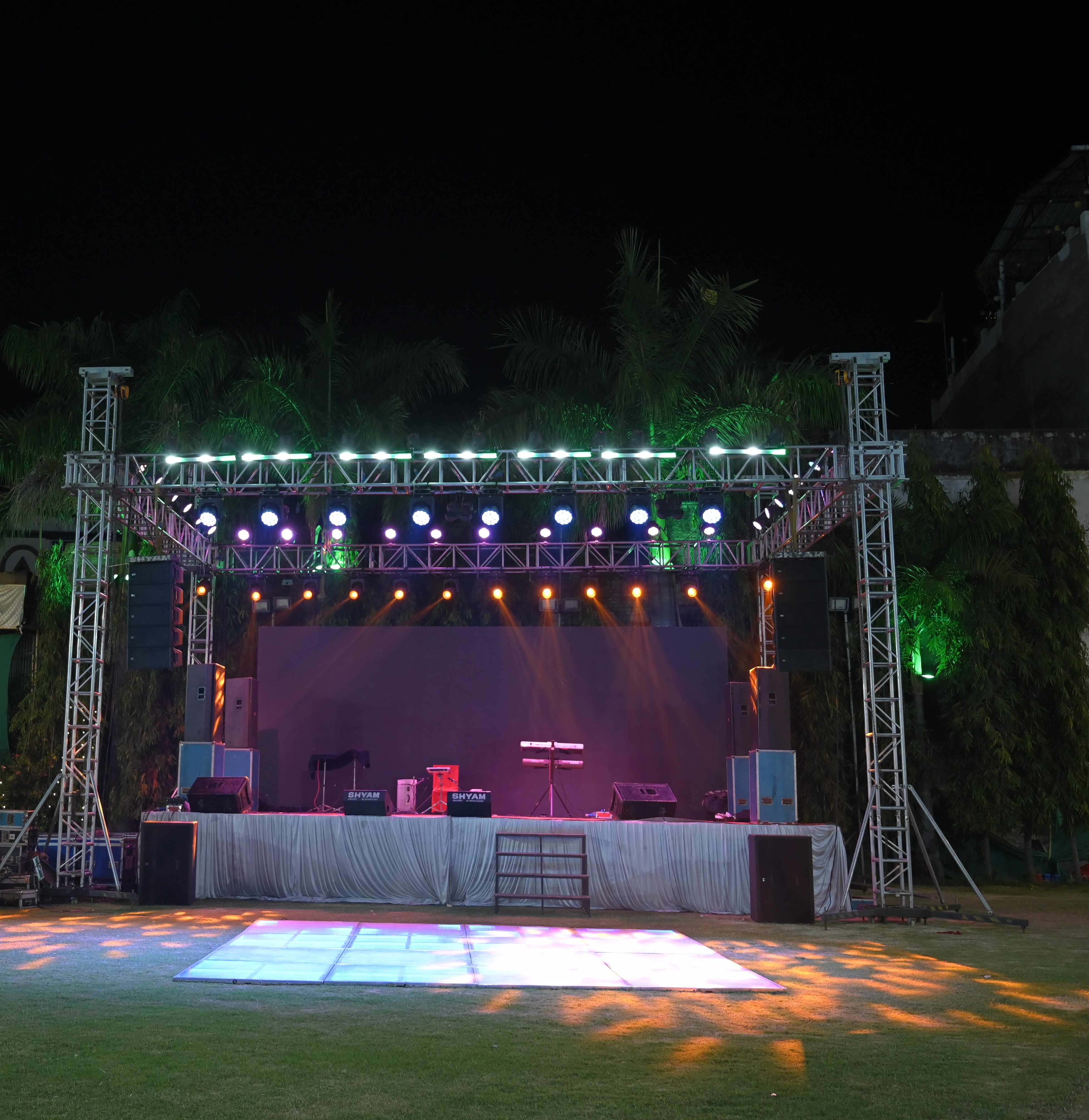 DJ and dance floor setup